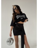 Spódnica FAMME ▪️czarna z wiązaniem