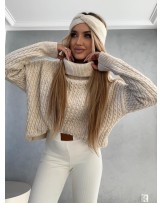 SWETER INKO BEŻOWY Z WEŁNA