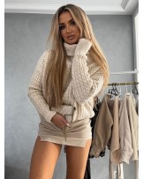 SWETER INKO BEŻOWY Z WEŁNA