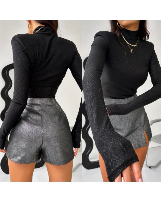 METALICZNE SPODENKI Z ROZCIĘCIEM ▪️