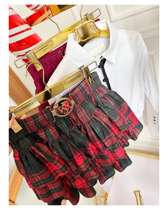 SPÓDNICZKA SPODENKI Z PASKIEM ▪️kratka