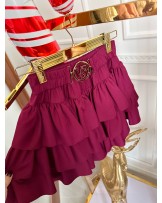 SPÓDNICZKA SPODENKI Z PASKIEM ▪️bordo