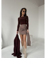 Spódnica FAMME ▪️LATTE z wiązaniem