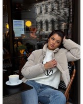 Beżowa  KURTKA Z HAFTEM ▪️New