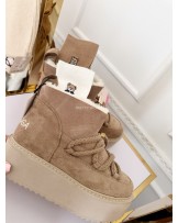 SKÓRZANE ŚNIEGOWCE ▪️brąz