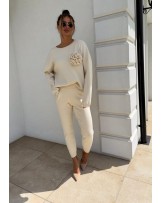 KASZMIROWY KOMPLET ▪️z róża ECRU