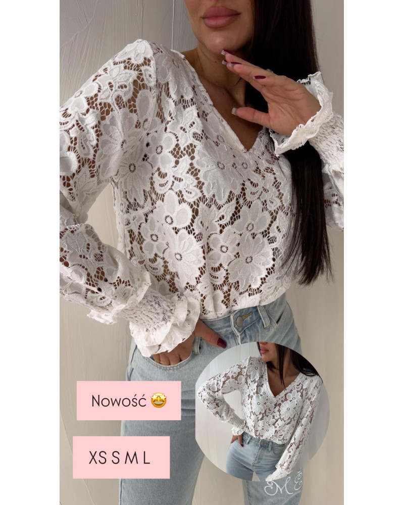 KORONKOWA BLUZKA ▪️KELLY WHITE NEW COLLECTION