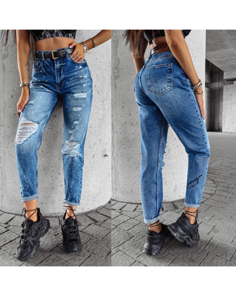 SPODNIE MESS ▪️JEANS  przetarcia CIEMNE