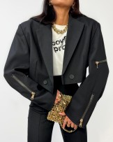 CZARNA MARYNARKA ZIP ▪️New Collection