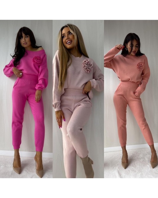 KASZMIROWY KOMPLET ▪️z róża RÓŻ