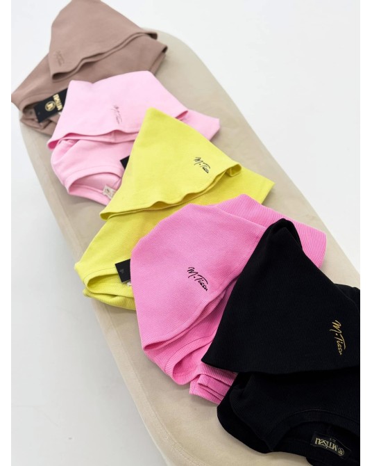 BLUZKA PRĄŻEK ▪️rozszerzone rękawy PUDROWY RÓŻ