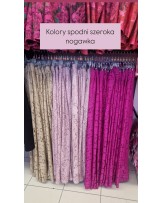 SZEROKIE SPODNIE KORONKA ▪️PUDROWE