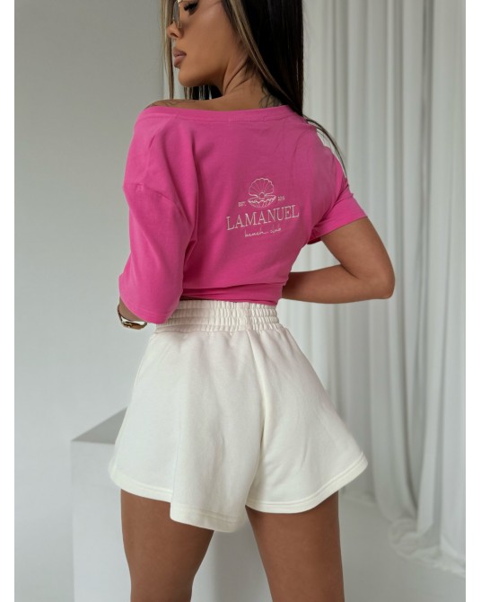 KLASYCZNY T ▪️SHIRT V ▪️RÓŻ