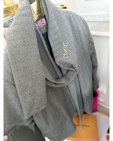 MARYNARKI PŁASZCZYK ▪️szary Jodełka z szalem