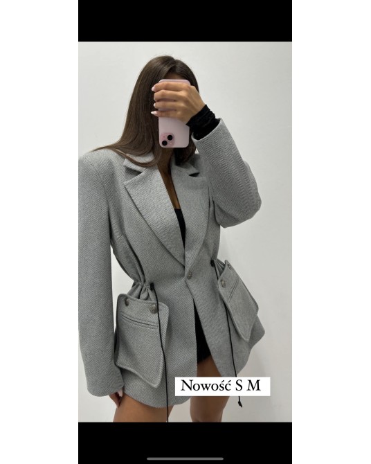 MARYNARKO PŁASZCZ ▪️premium SZARY