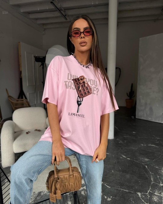 T▪️SHIRT TASTY RÓŻ