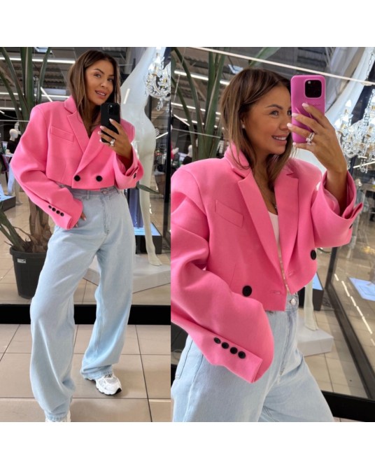 MARYNARKA SHORT oversize ▪️RÓŻ