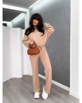 KOMPLET dzianinowy ▪️CIEPŁY BEŻ