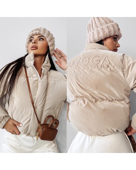 Beżowa  KURTKA Z HAFTEM ▪️New