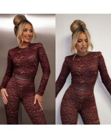 KOMBINEZON KORONKA VINTAGE ▪️bordo