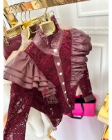 KOSZULA VINTAGE ▪️BORDO