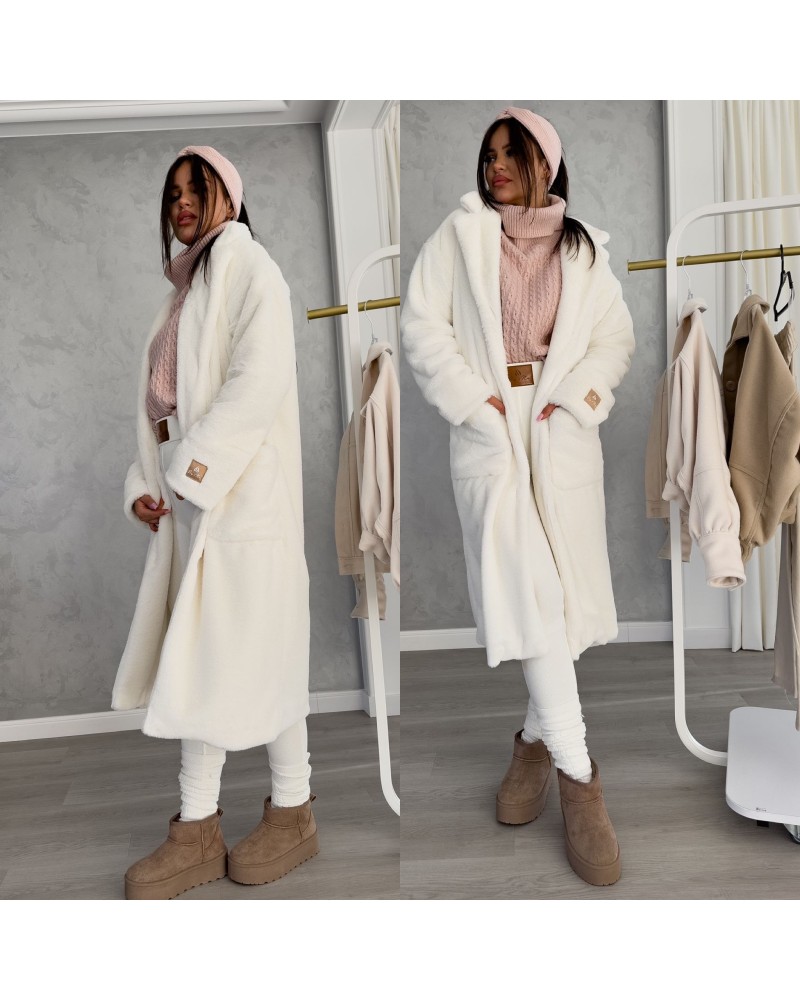 PŁASZCZ LONG BEAR ECRU ▪️PRE ODER