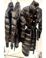 PIKOWANY PŁASZCZ PUCHOWY BALMAIN 