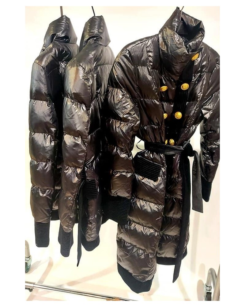 PIKOWANY PŁASZCZ PUCHOWY BALMAIN 