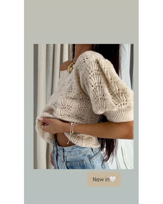 SWETEREK AŻUROWY ▪️SPRING beżowy