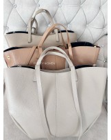 SKÓRZANA TOREBKA A4 ▪️Beżowa