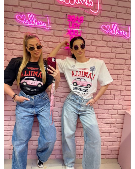 KOSZULKA LA MILLA CAR WHITE ▪️