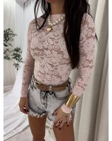 BLUZKA KORONKA ▪️pudrowy róż