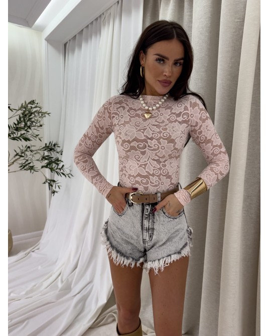 BLUZKA KORONKA ▪️pudrowy róż