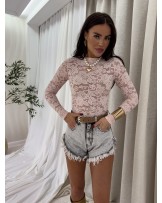 BLUZKA KORONKA ▪️pudrowy róż