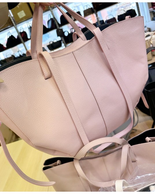 SKÓRZANA TOREBKA A4 ▪️PUDROWA XL