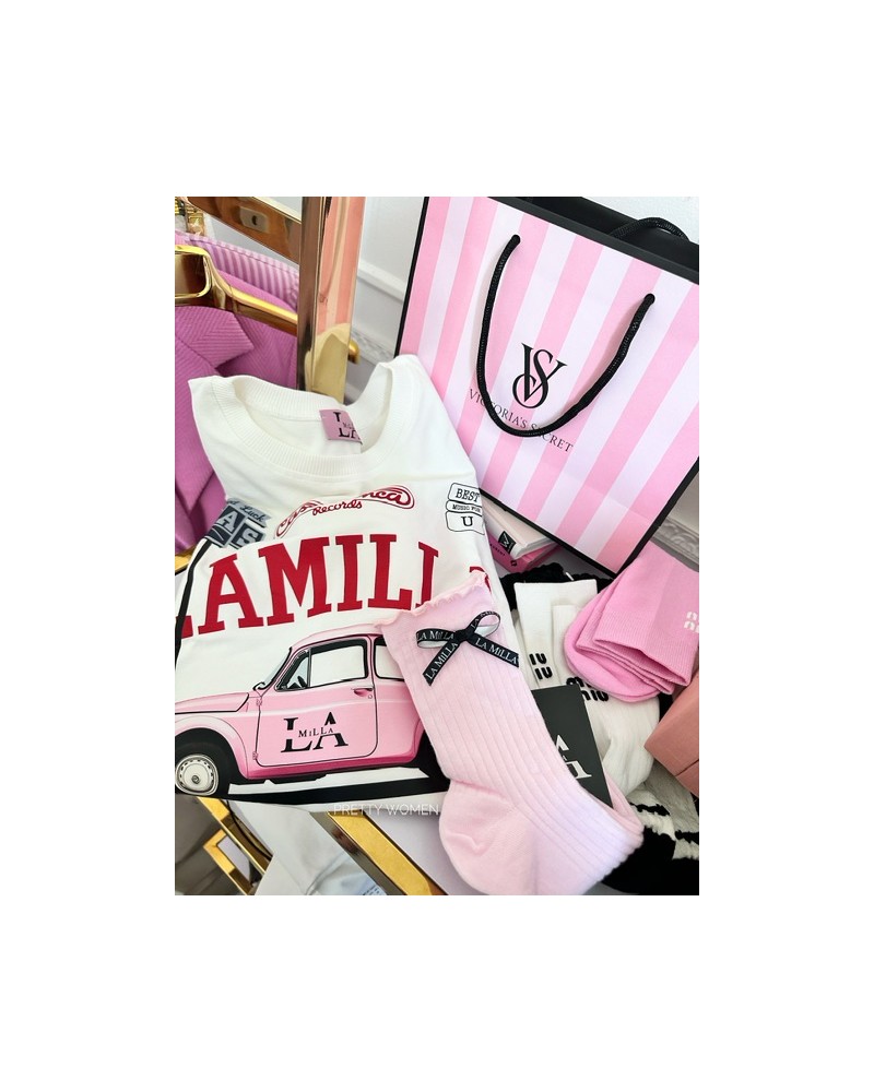 KOSZULKA LA MILLA CAR WHITE ▪️