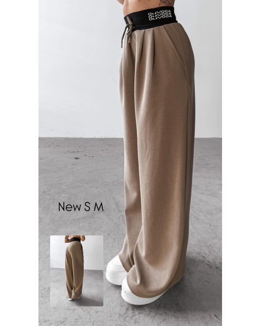 Spodnie z wysokim STANEM ▪️brąz