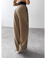 Spodnie z wysokim STANEM ▪️brąz