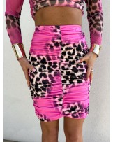 SPÓDNICA MINI GEPARD ▪️różowa