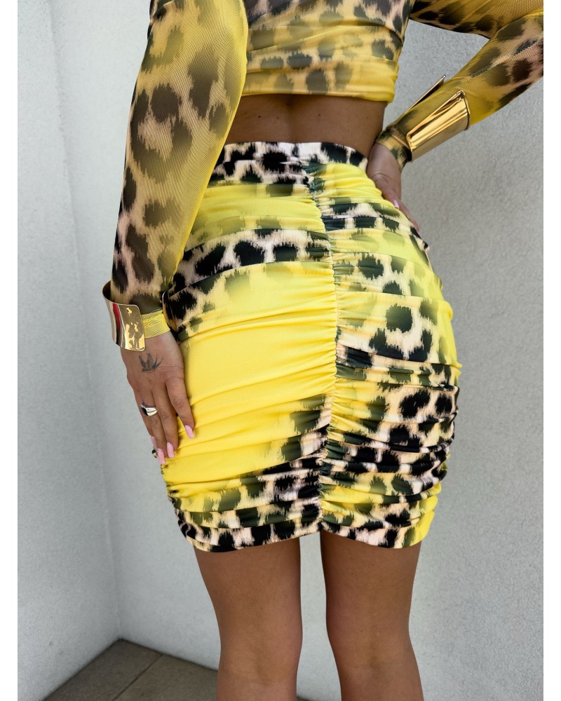 SPÓDNICA MINI GEPARD ▪️żółta