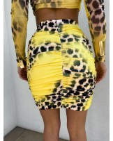 SPÓDNICA MINI GEPARD ▪️żółta