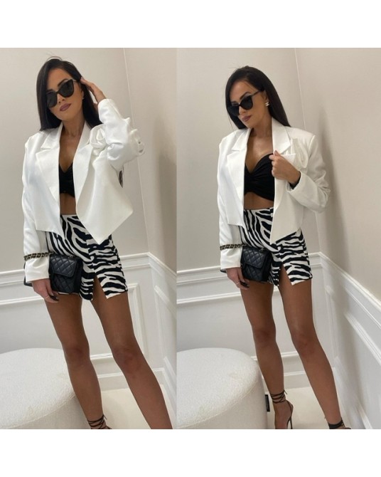 MARYNARKA ELLIE  Z RÓŻA SHORTS ▪️ECRU