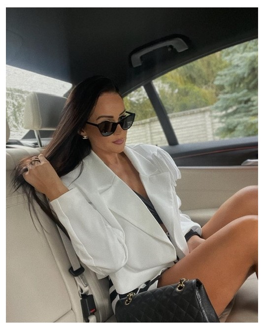 MARYNARKA ELLIE  Z RÓŻA SHORTS ▪️ECRU