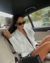 MARYNARKA ELLIE  Z RÓŻA SHORTS ▪️ECRU