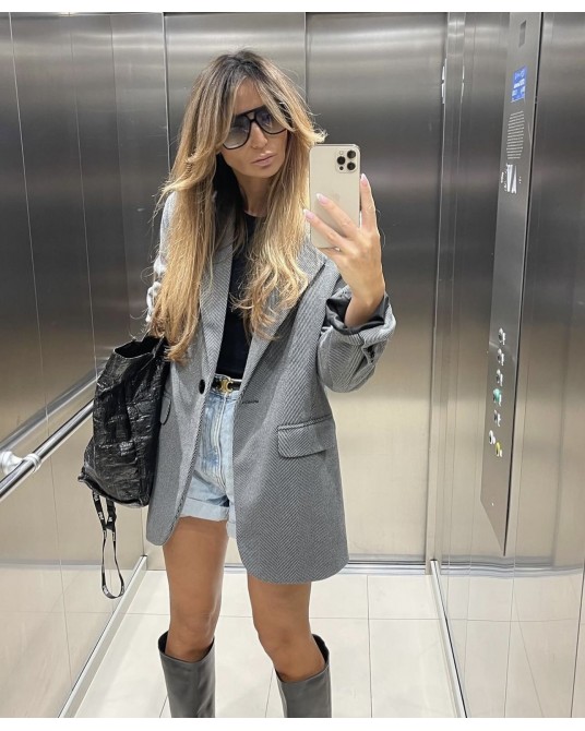 MARYNARKA WIERZCHNIA ▪️HOLLY SZARA JODEŁKA