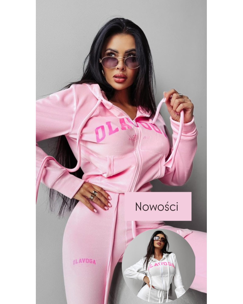 KOMPLET WELUR ▪️różowy