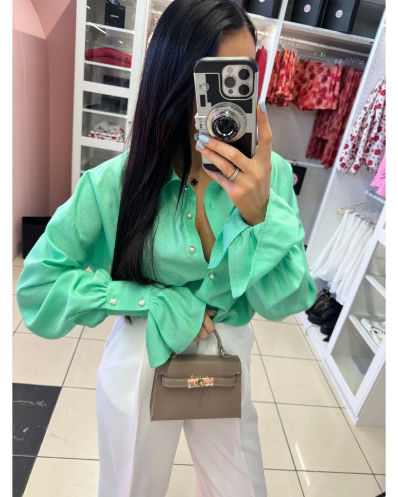 ZIELONA  KOSZULA Z MANKIETEM ▪️