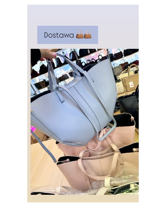 SKÓRZANA TOREBKA A4 ▪️błękitna