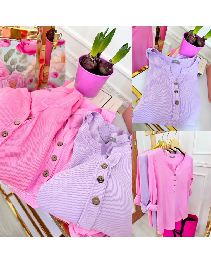 BLUZKA Basic PRĄŻEK ▪️RÓŻ CUKIEREK