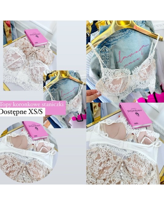 KORONKOWY TOP ▪️beżowy